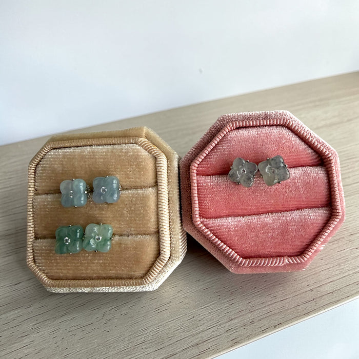 Osmanthus Jadeite Earring Studs