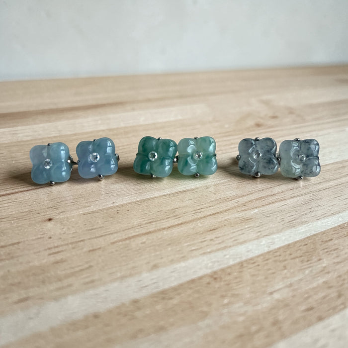 Osmanthus Jadeite Earring Studs