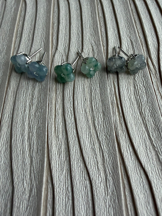 Osmanthus Jadeite Earring Studs