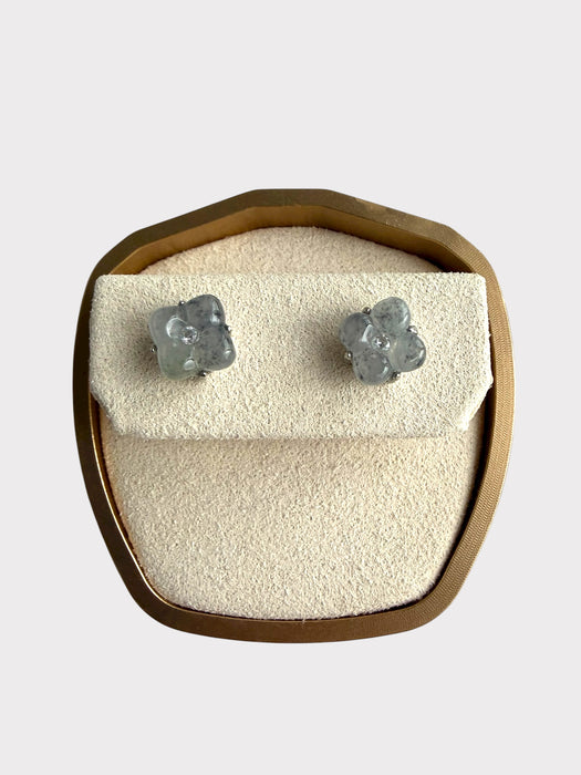 Osmanthus Jadeite Earring Studs