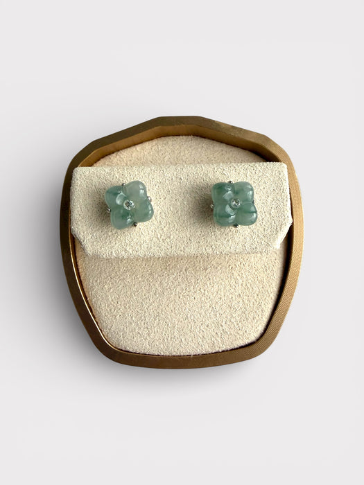 Osmanthus Jadeite Earring Studs