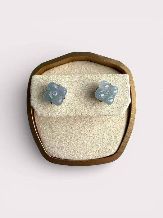 Osmanthus Jadeite Earring Studs