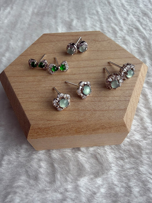 Jadeite Earring Studs