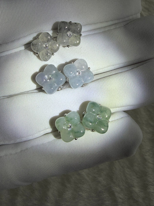Osmanthus Jadeite Earring Studs