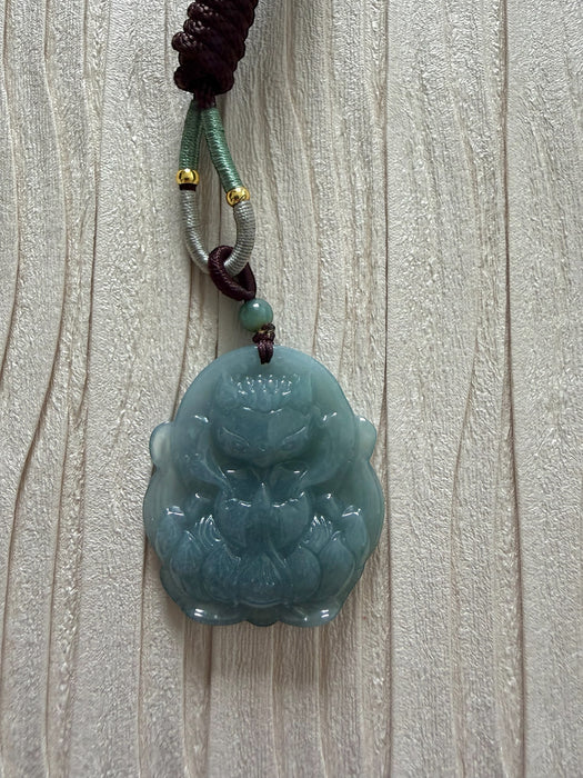 Ninetail Fox Jadeite Pendant