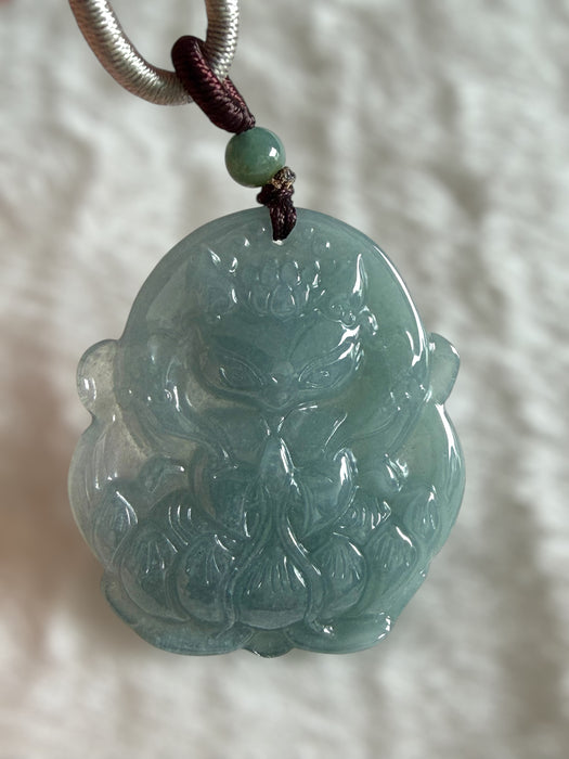 Ninetail Fox Jadeite Pendant
