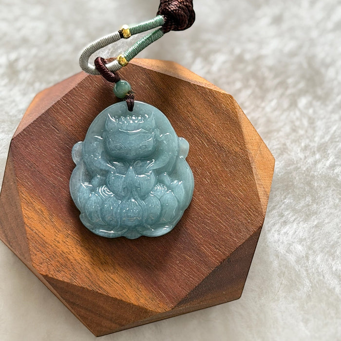 Ninetail Fox Jadeite Pendant