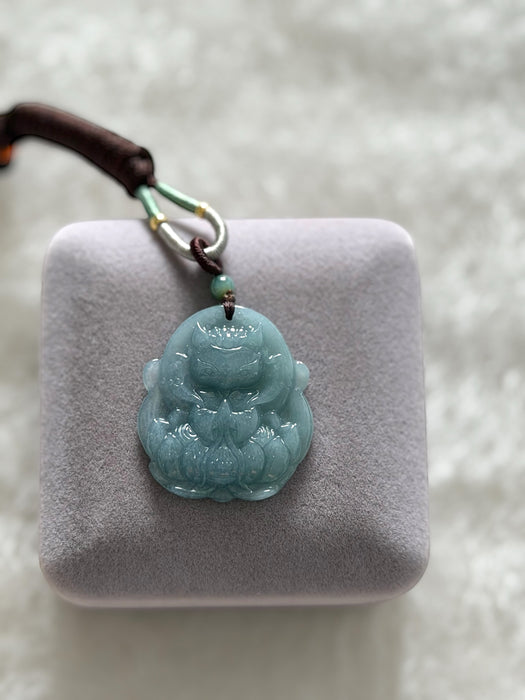 Ninetail Fox Jadeite Pendant