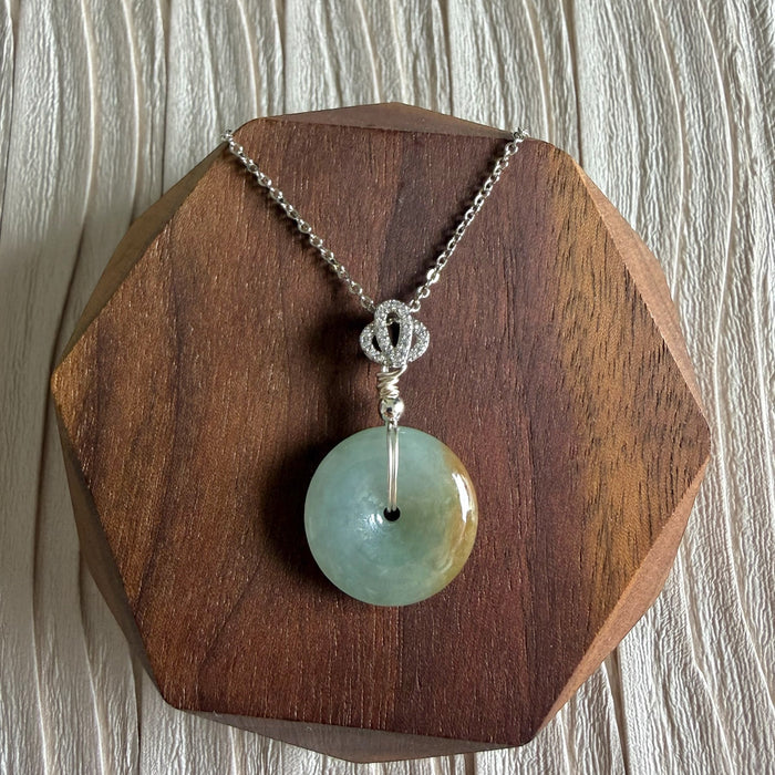 Trio Color Donut Jadeite Necklace