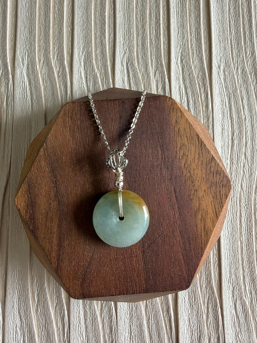 Trio Color Donut Jadeite Necklace