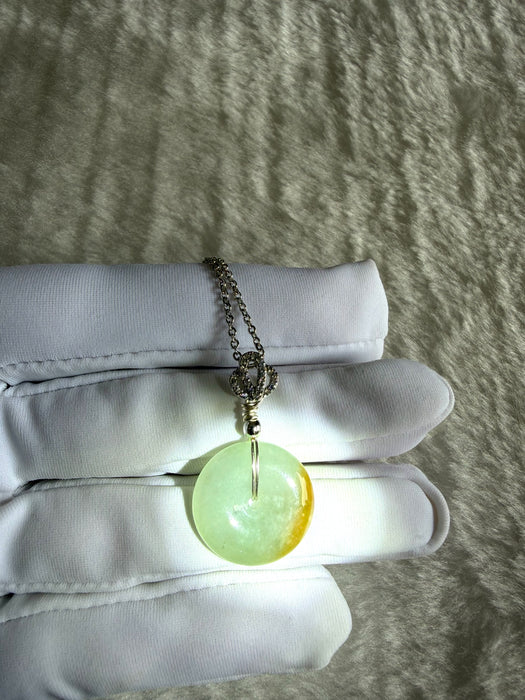Trio Color Donut Jadeite Necklace