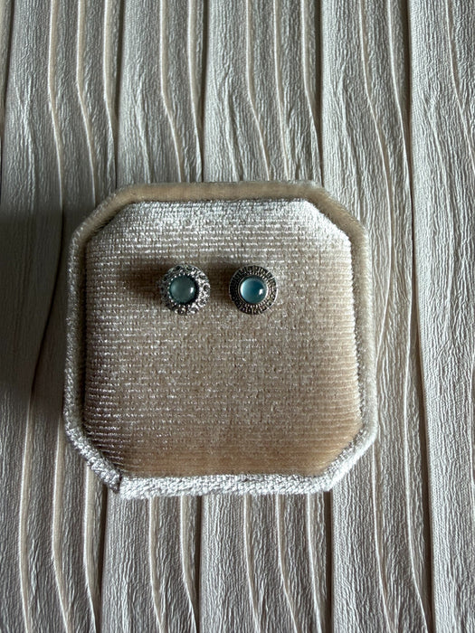 Blue Jadeite Cabochon Charm