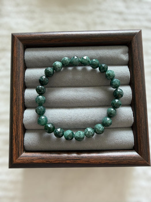 Faceted Guatemala Jadeite Bead Bracelet