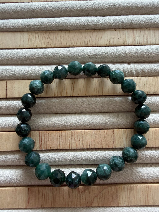 Faceted Guatemala Jadeite Bead Bracelet
