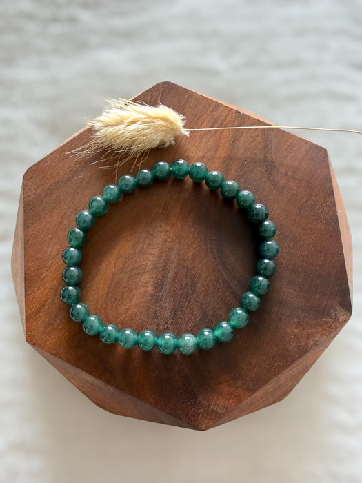 Green Guatemala Jadeite Bead Bracelet