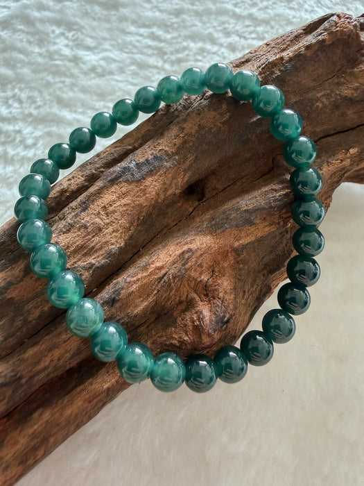 Green Guatemala Jadeite Bead Bracelet
