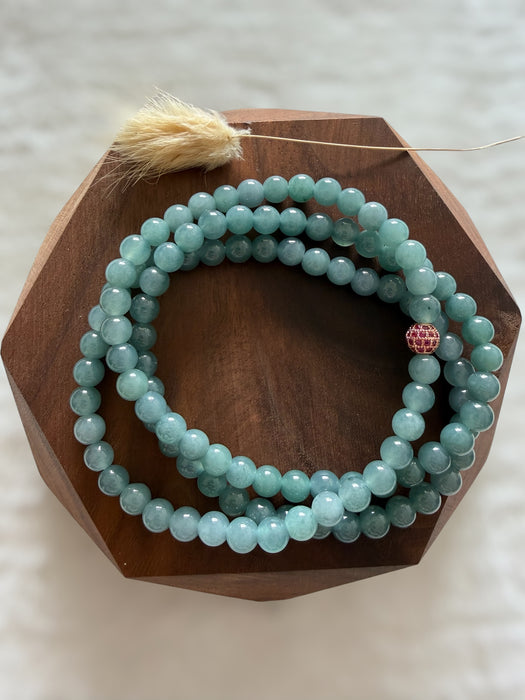 Long Guatemala Jadeite Bead Bracelet
