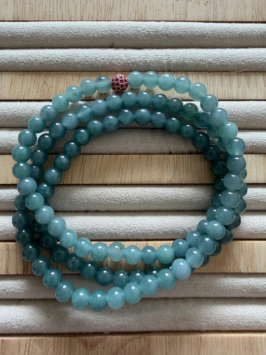 Long Guatemala Jadeite Bead Bracelet