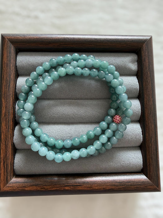 Long Guatemala Jadeite Bead Bracelet