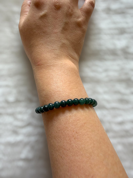 Green Guatemala Jadeite Bead Bracelet
