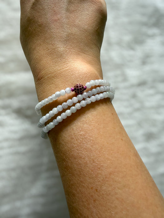 Long Jadeite Bead Bracelet