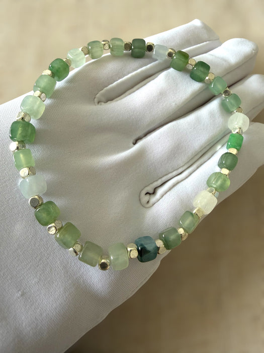 Cube Jadeite Bracelet
