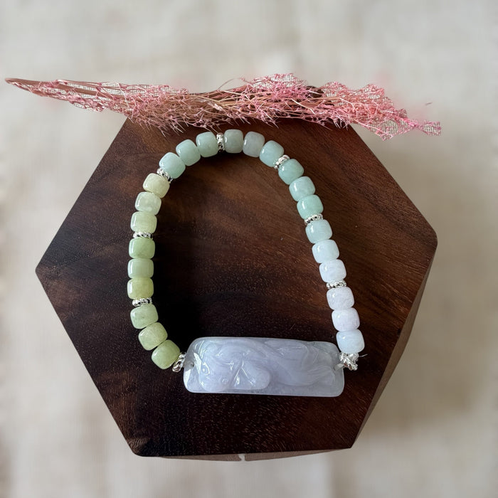 Pixiu Jadeite Shoupai Bracelet