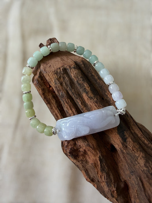 Pixiu Jadeite Shoupai Bracelet