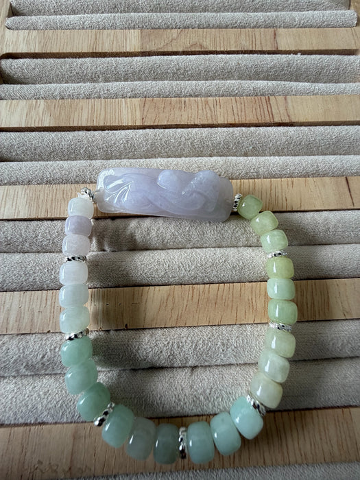 Pixiu Jadeite Shoupai Bracelet