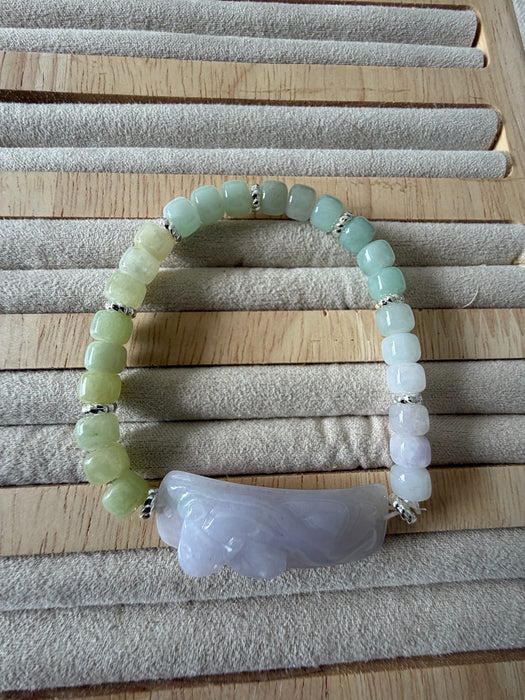 Pixiu Jadeite Shoupai Bracelet