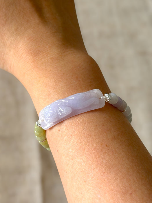 Pixiu Jadeite Shoupai Bracelet