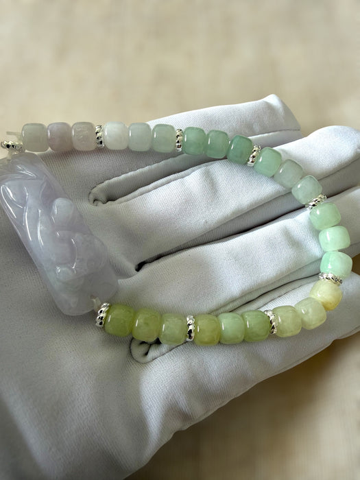 Pixiu Jadeite Shoupai Bracelet