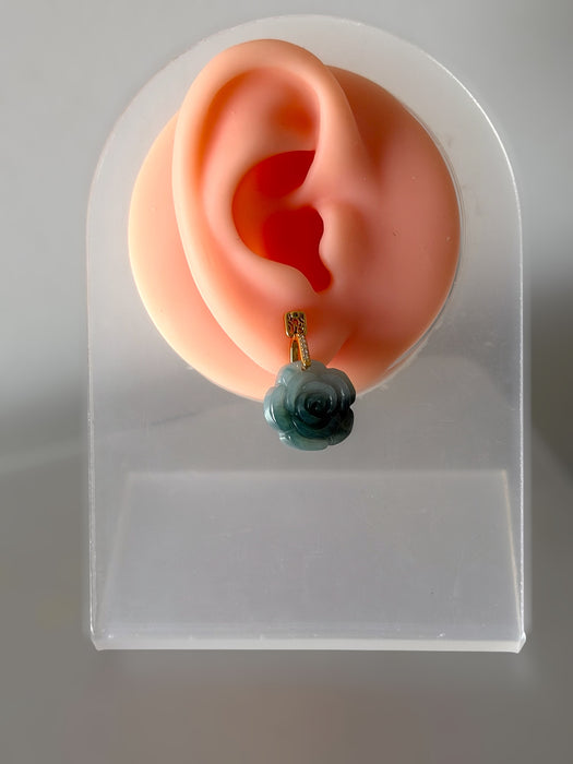 Rose Jadeite Earring Studs