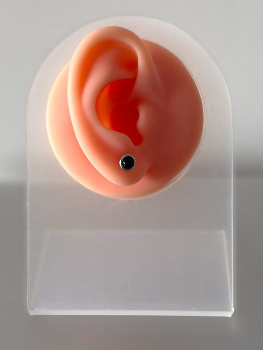 Dainty Round Jadeite Earring Studs