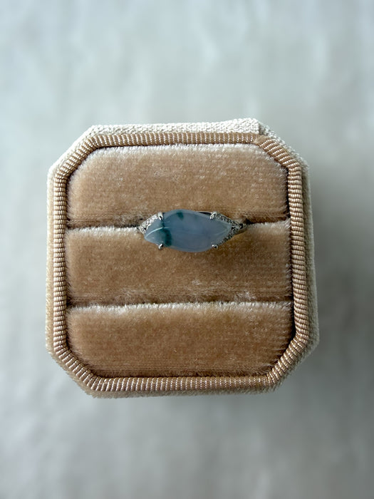 Monet Lavender Teardrop Jadeite Ring