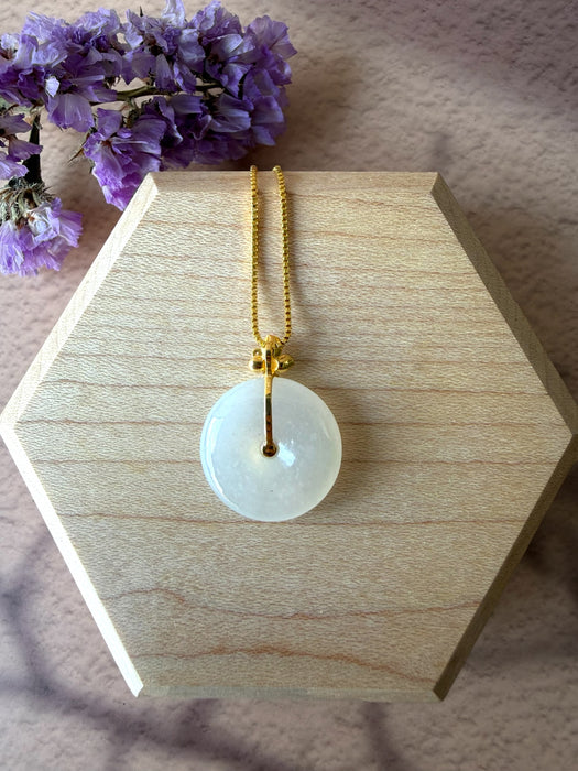 Mu Na Jadeite Donut Necklace - 18K Gold