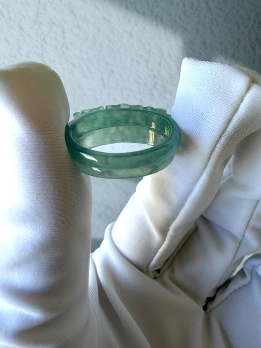 Peach Blossom Jadeite Ring