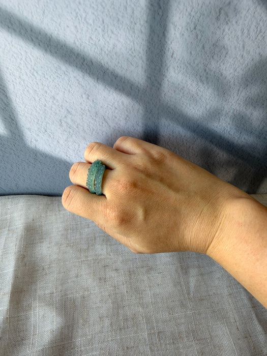 Peach Blossom Jadeite Ring