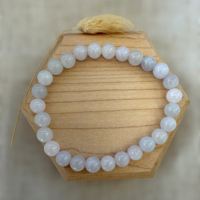 Purple Jadeite Bead Bracelet