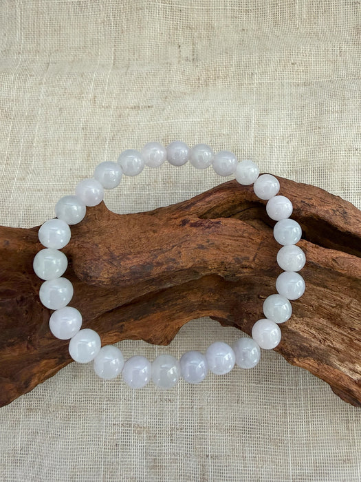 Purple Jadeite Bead Bracelet