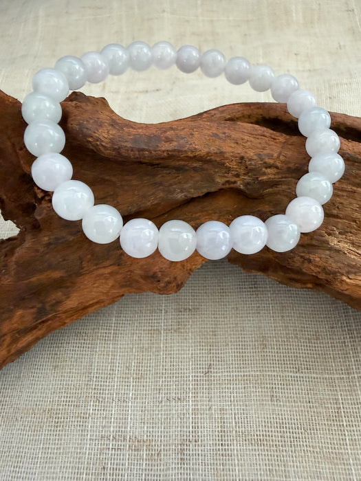 Purple Jadeite Bead Bracelet