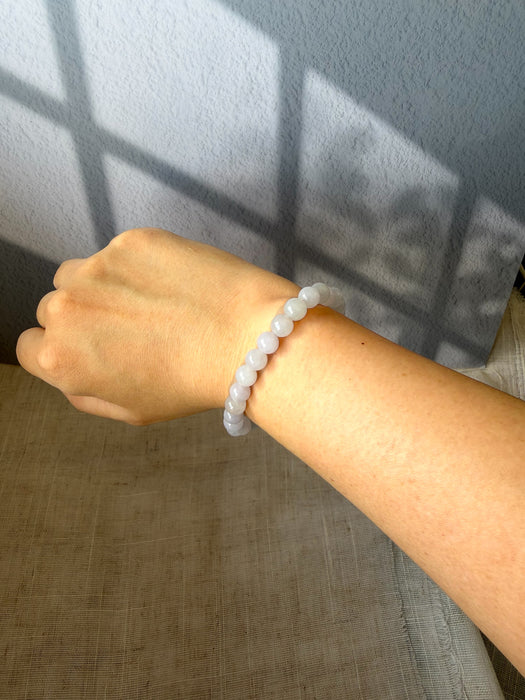 Purple Jadeite Bead Bracelet