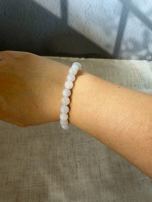 Purple Jadeite Bead Bracelet