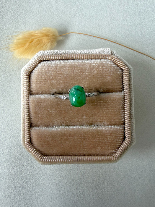 Green Pixiu Jadeite Ring