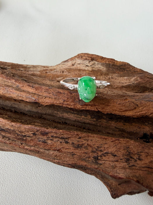 Green Pixiu Jadeite Ring