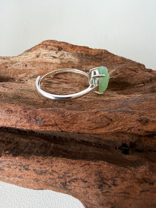 Light Green Pixiu Jadeite Ring