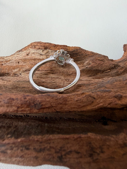 Floral Jadeite Ring