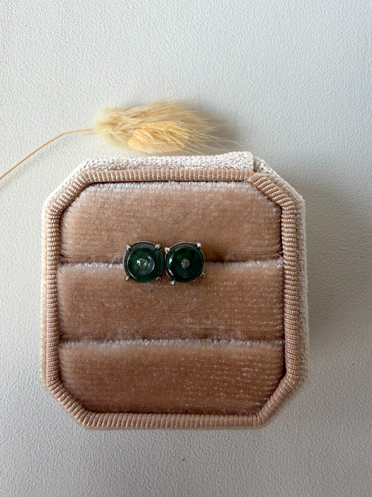 Donut Jadeite Earring Studs
