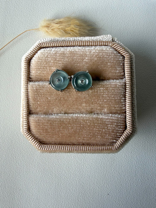 Donut Jadeite Earring Studs
