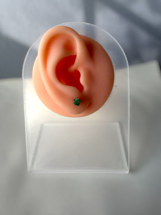 Square Jadeite Earring Studs